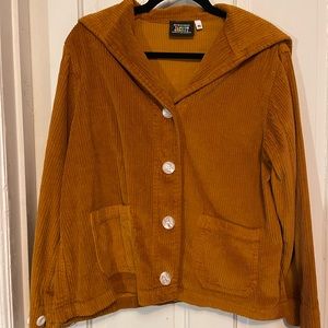 BNWOT Big Bud Press corduroy sailor jacket, size M, spicy mustard color